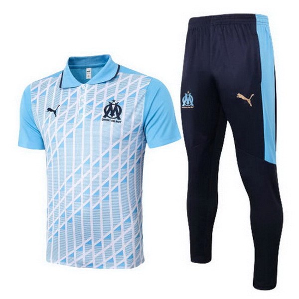 Polo Football Ensemble Complet Marseille 2020-21 Bleu